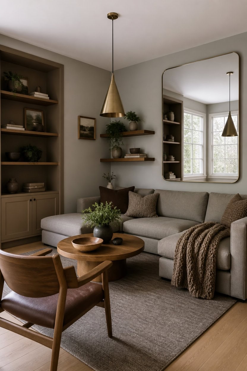 light gray warm clay accents
