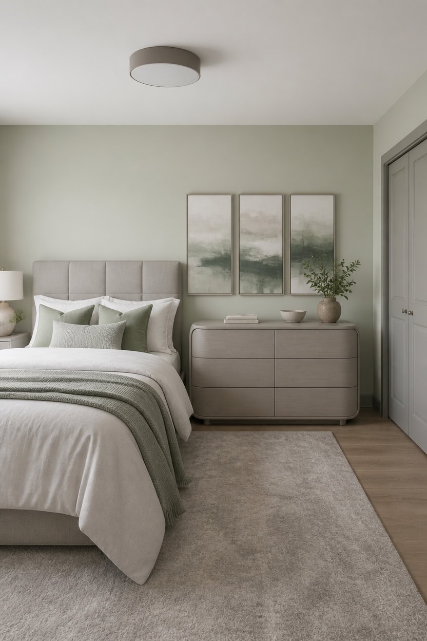 light green and gray accents