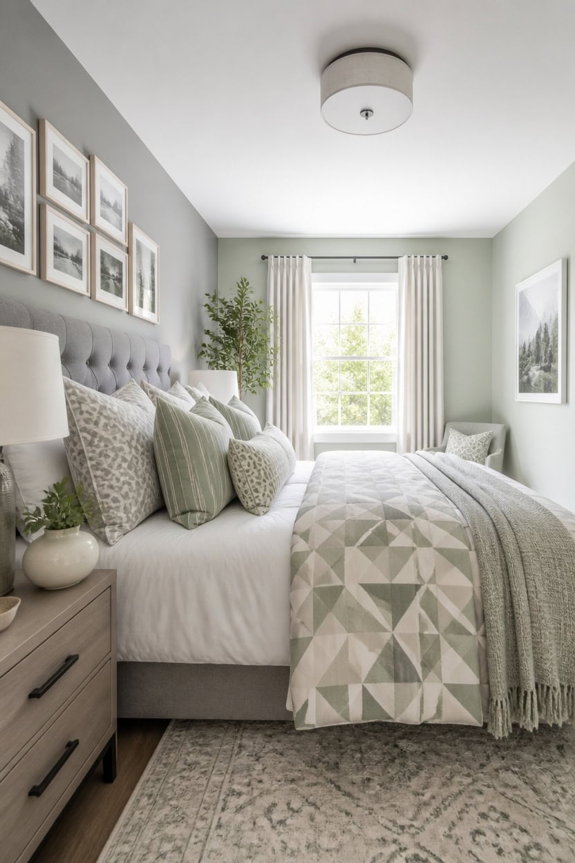 light green gray patterned tranquility