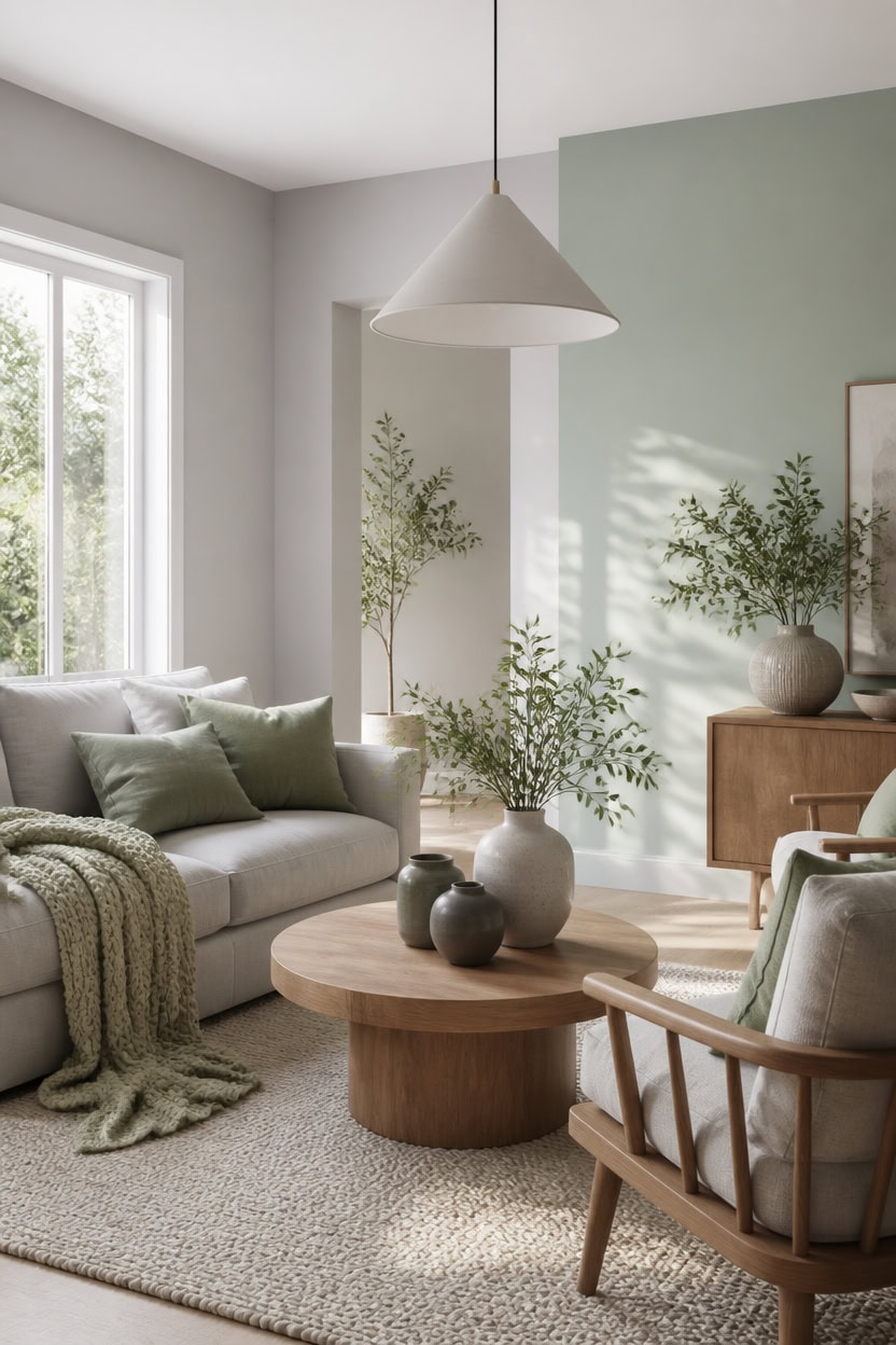 light green softens gray