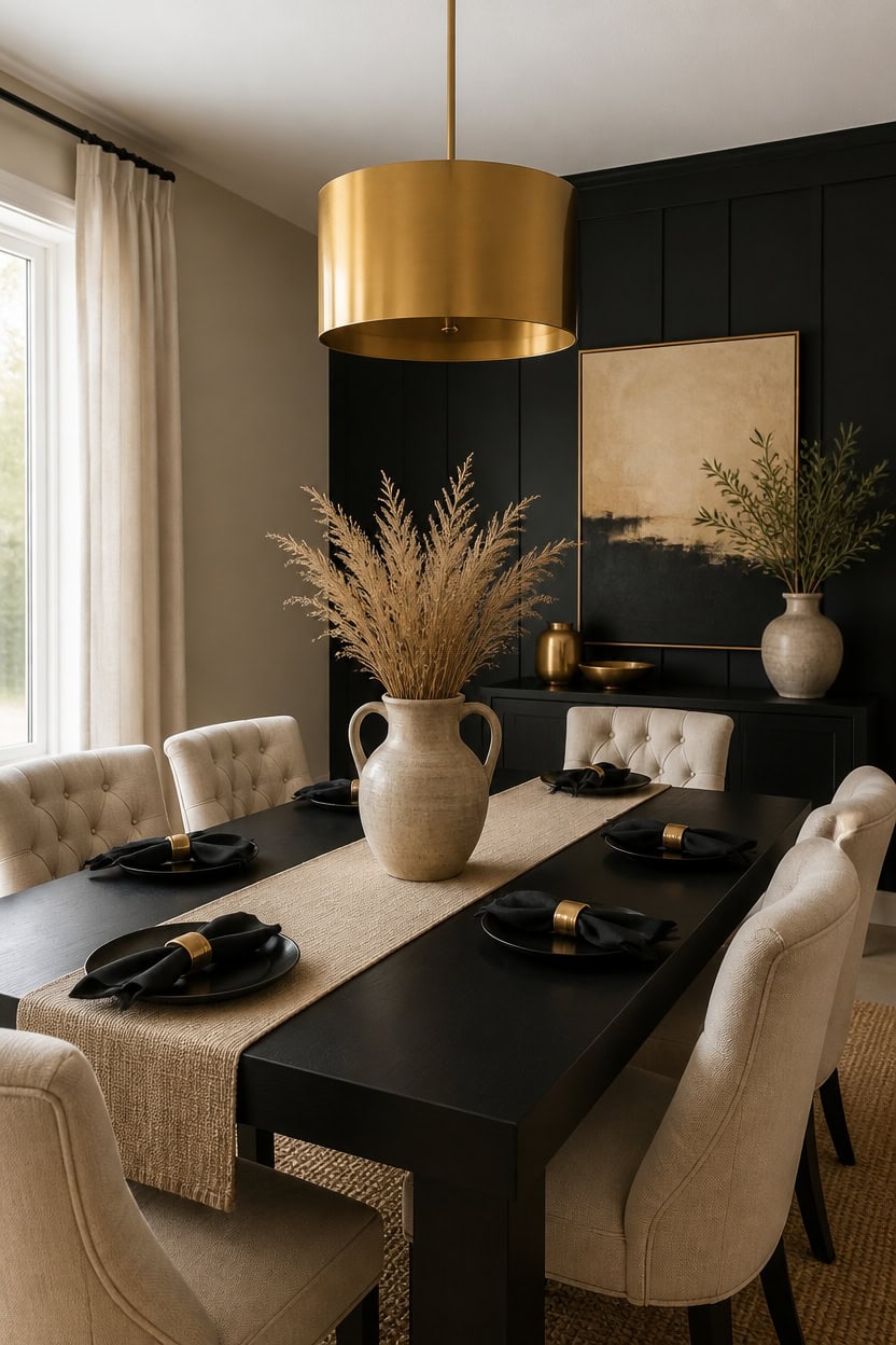 low contrast modern beige tablescape