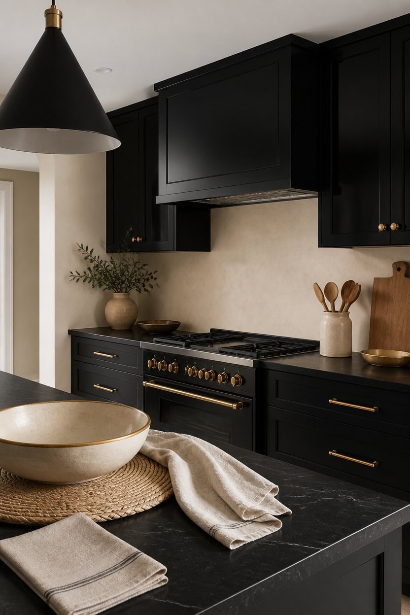 matte black kitchen balance