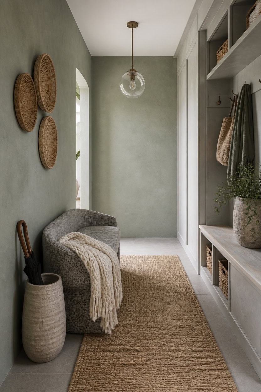 matte greens layered natural textures