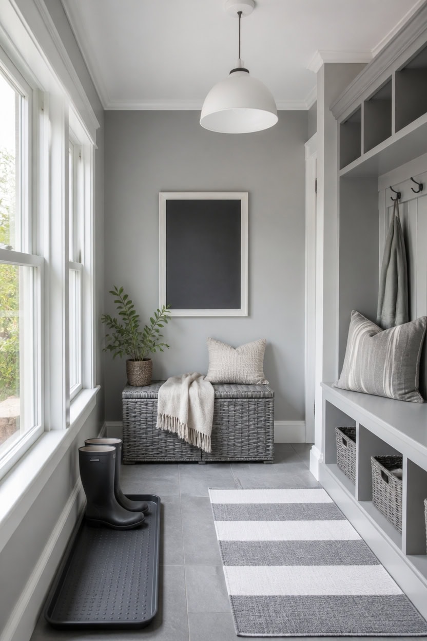 mid tone gray entry vignette