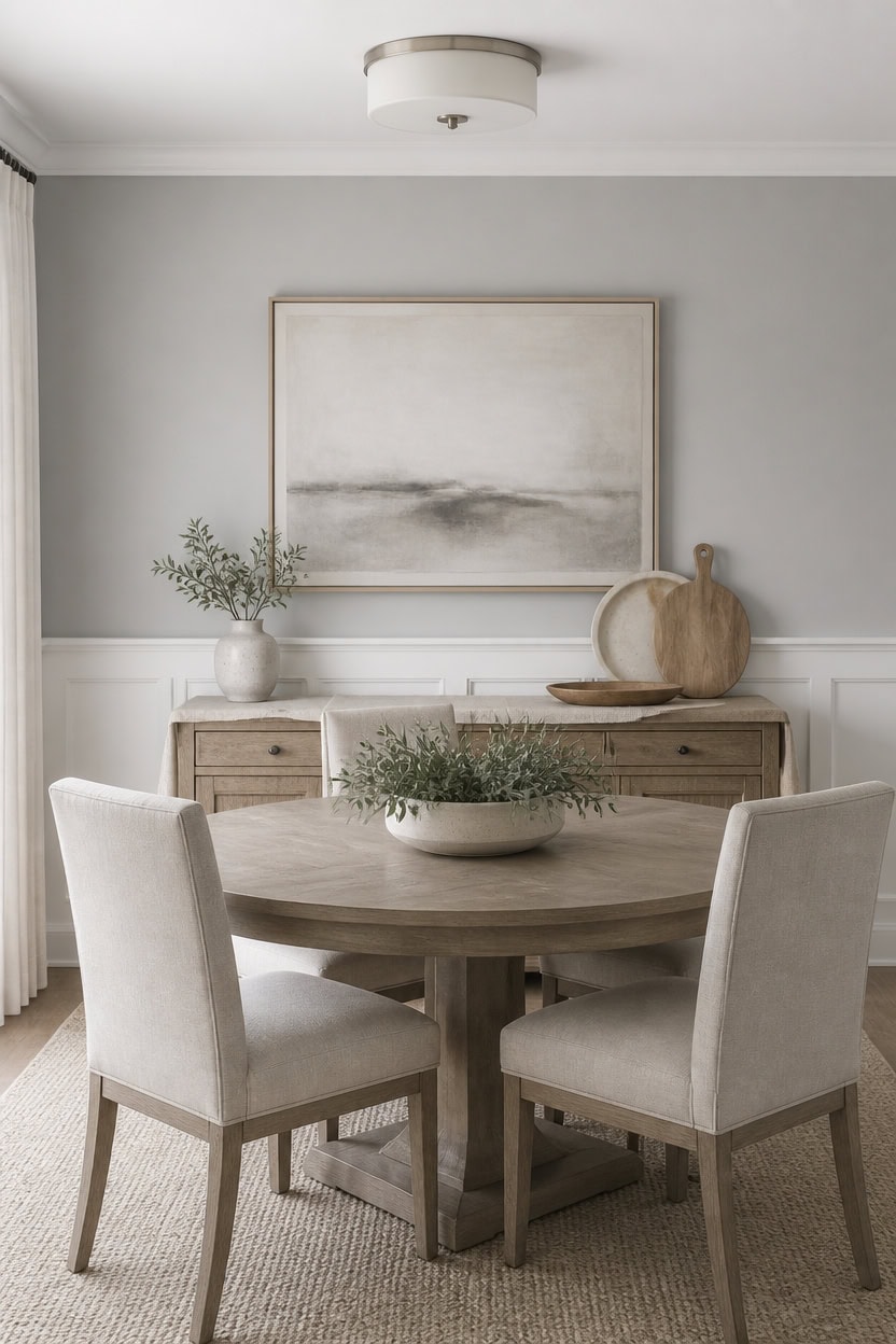 minimal gray walls single focal