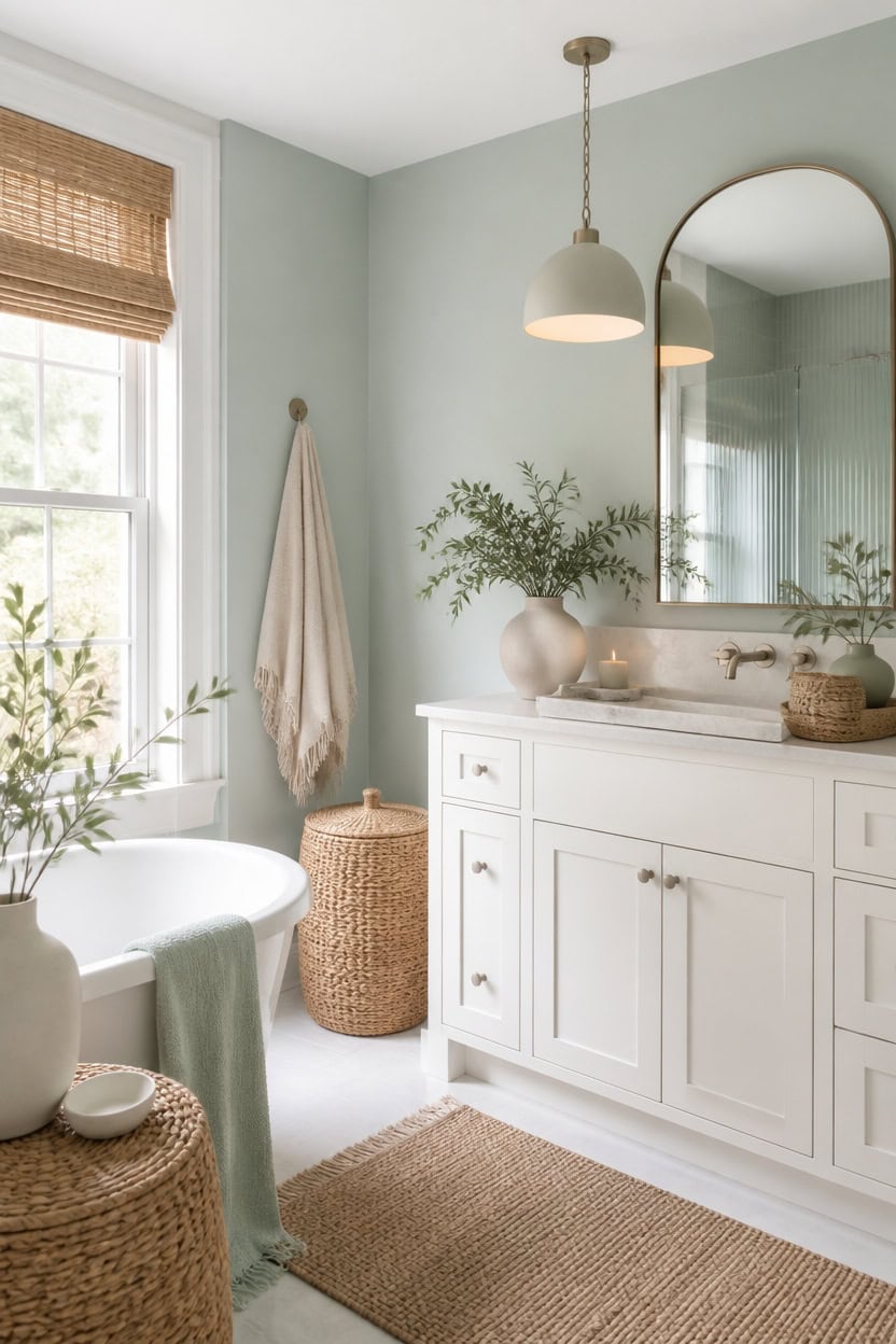 mint and white textured sanctuary