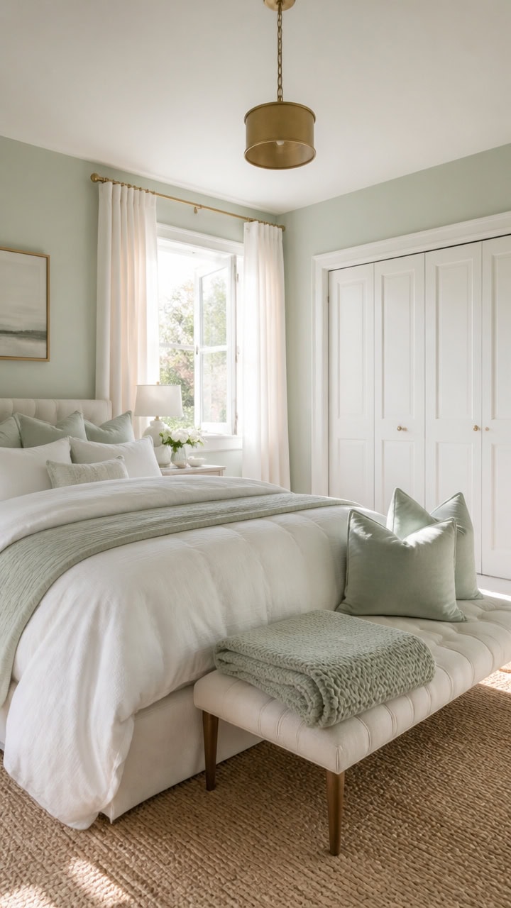 mint green airy window sleeper