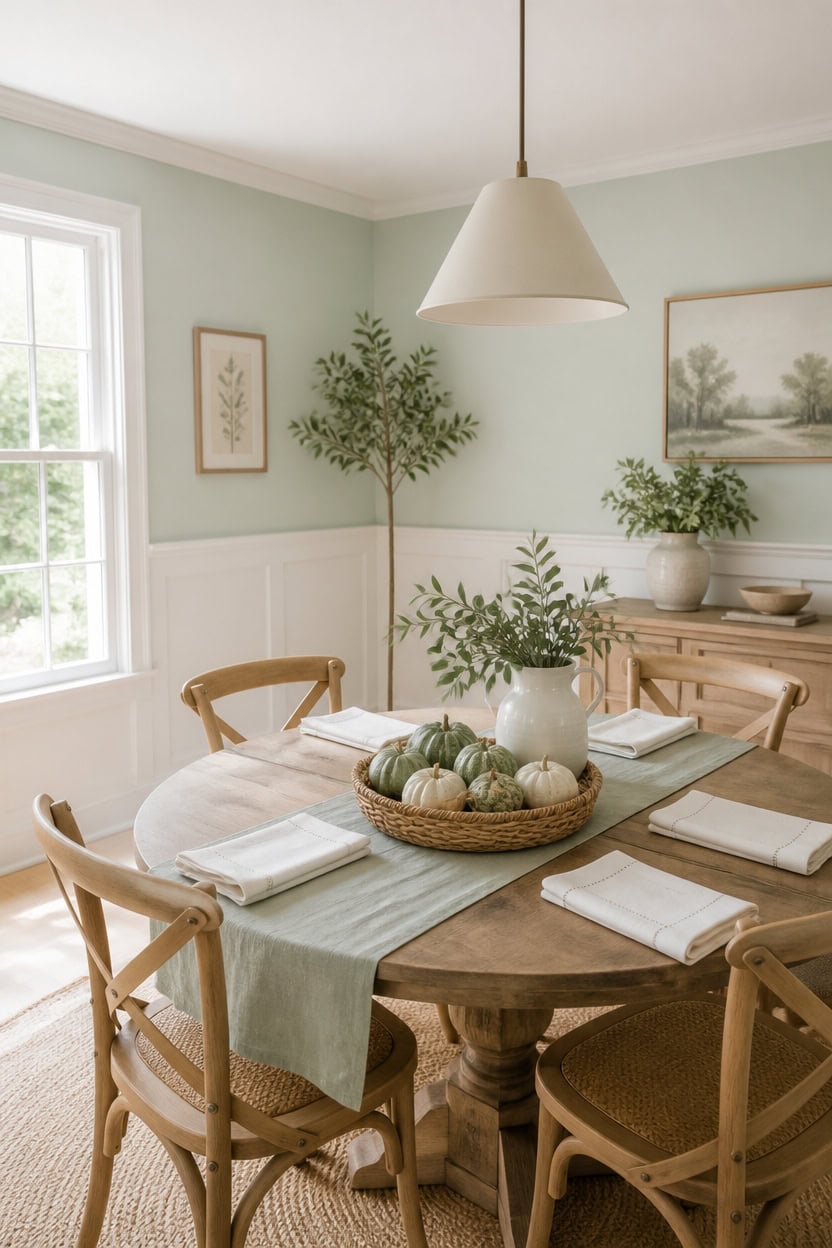 mint green dining calm