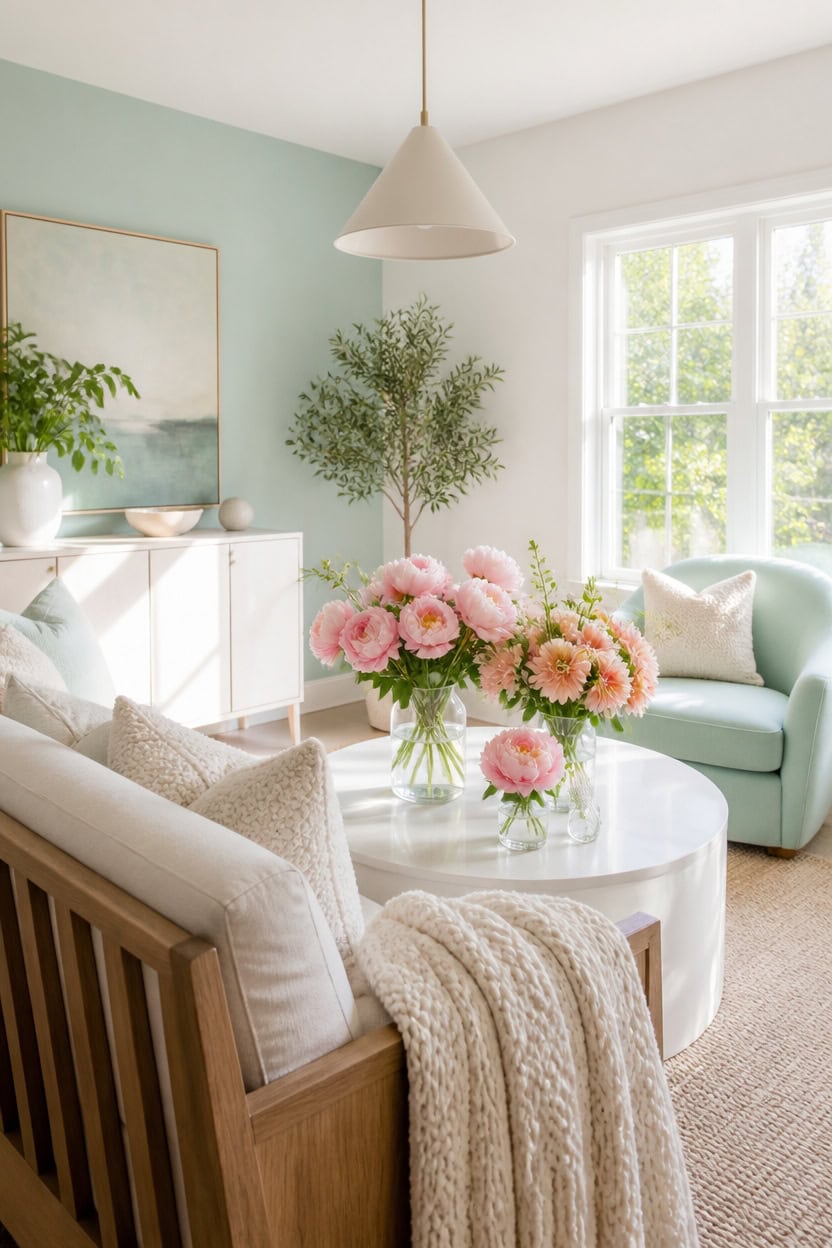 mint green floral harmony