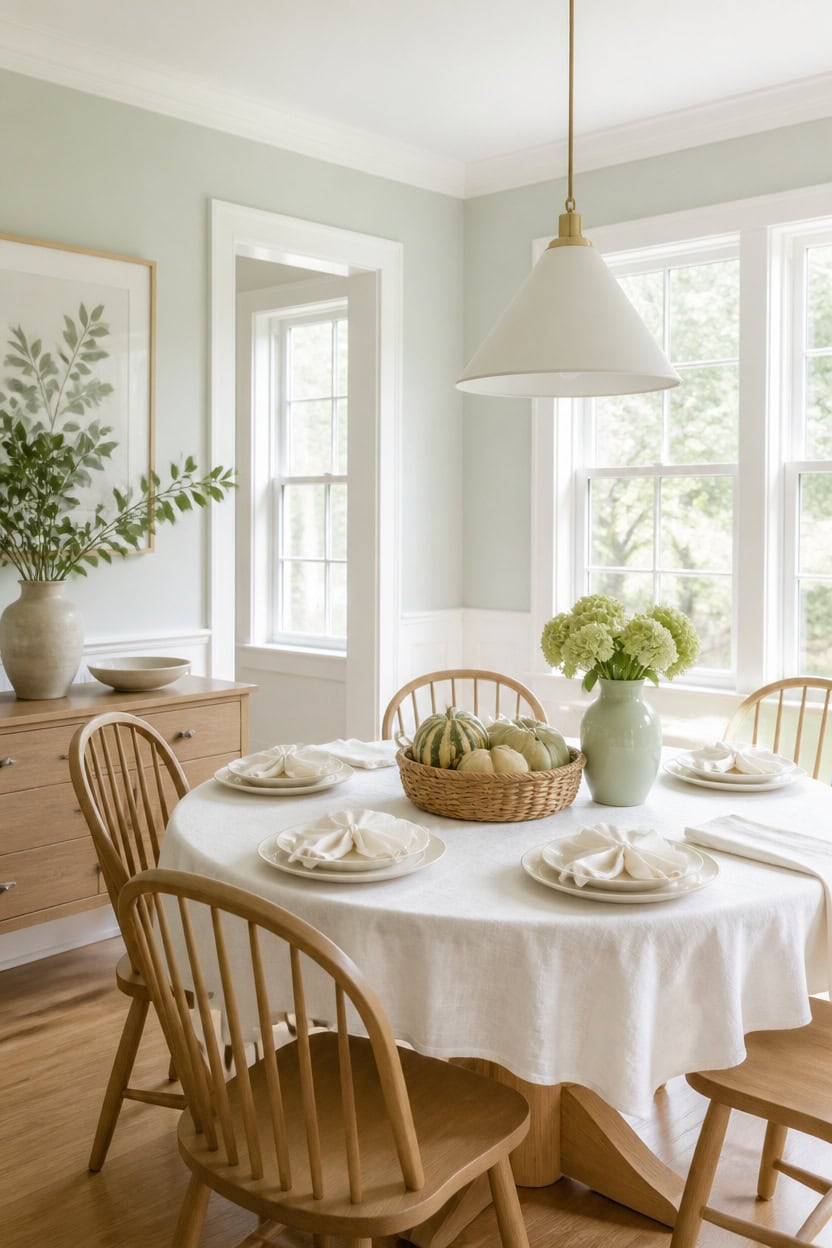 mint walls crisp white trim