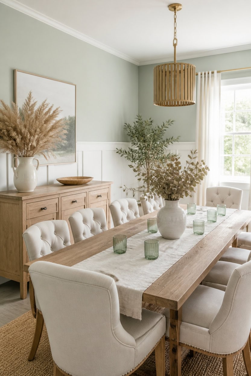 minted serenity with restraint