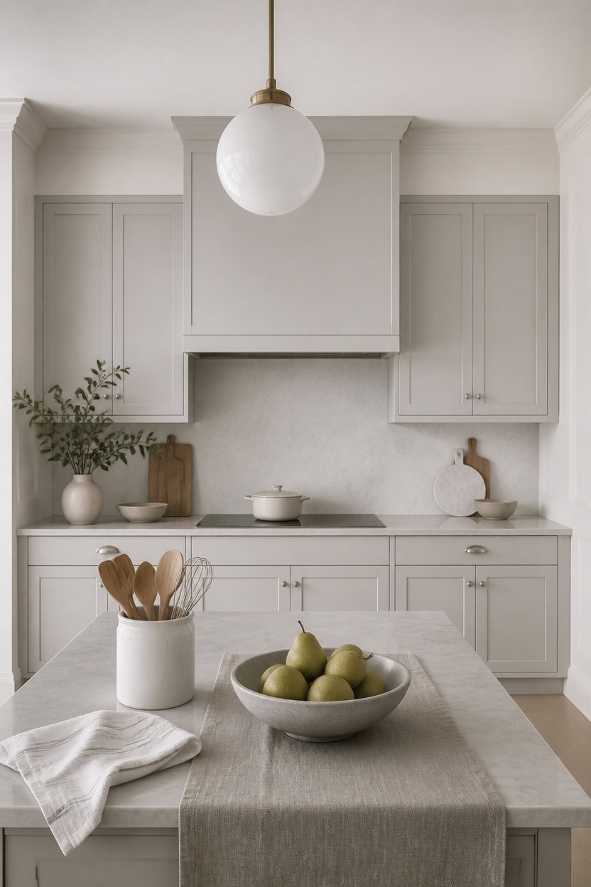 monochrome kitchen unified white