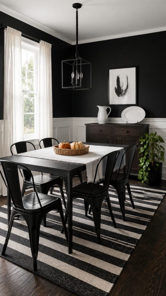 Why the Black and White Dining Room Stopped Needing a Centerpiece