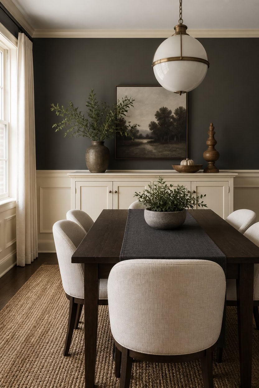 moody gray cream contrast
