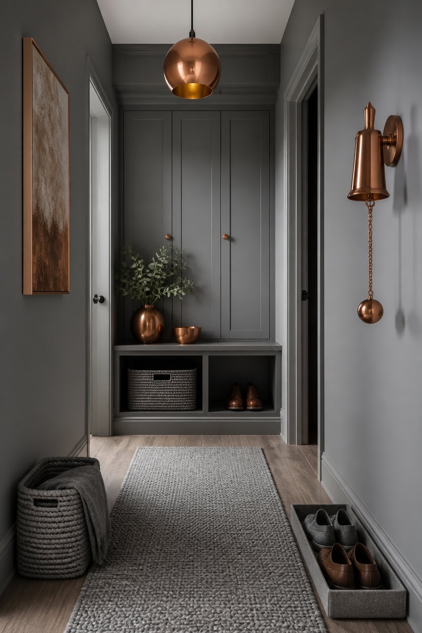 muted gray hallway resonance