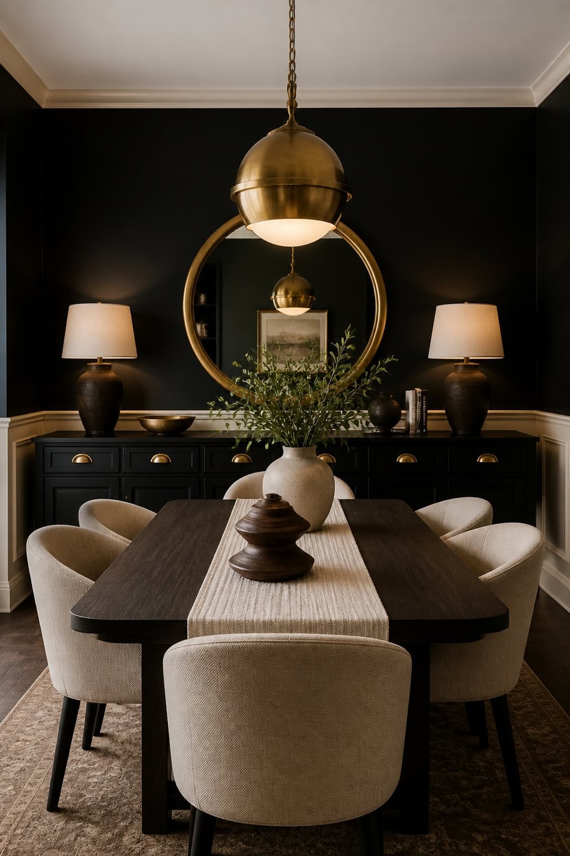 onyx walls gold accents