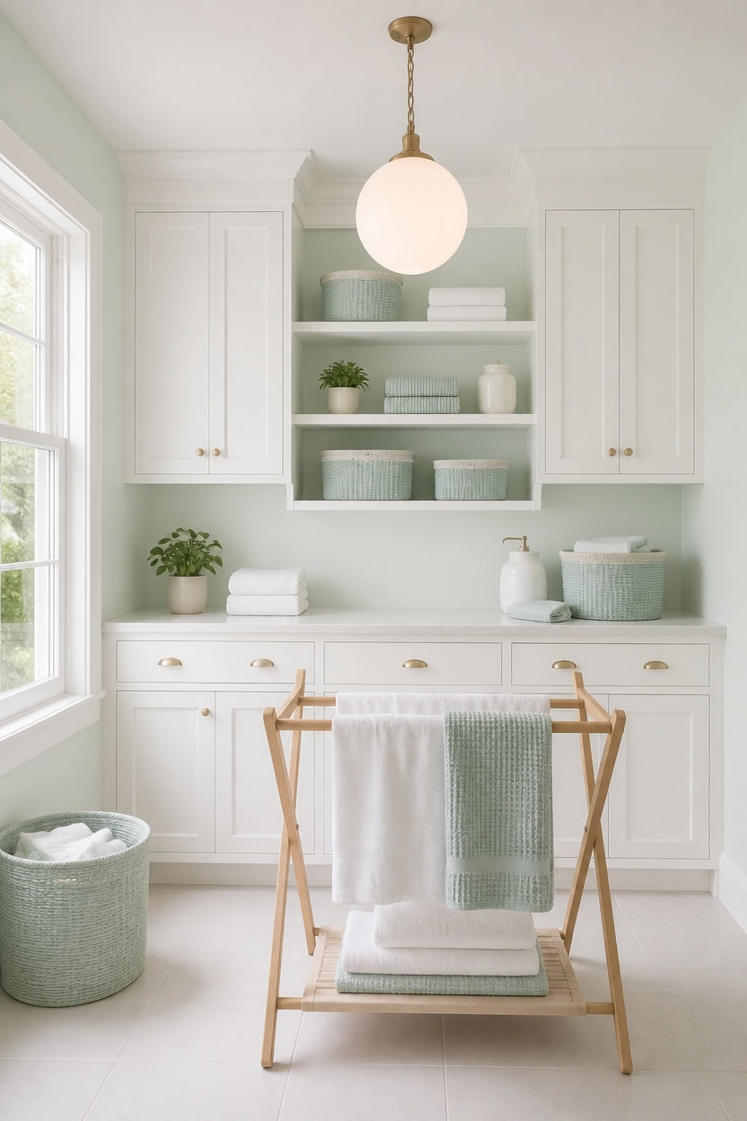 pale mint and white tranquility