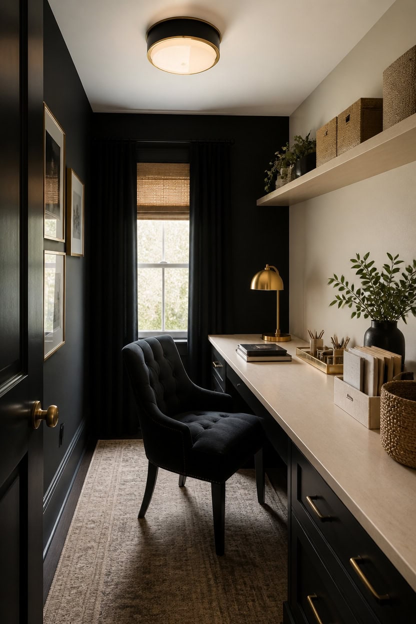 personalized moody neutral workspace