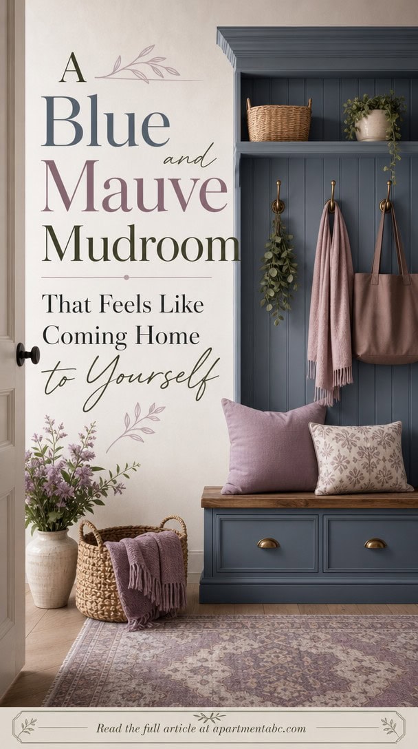 A Blue and Mauve Mudroom That Feels Like Coming Home to Yourself