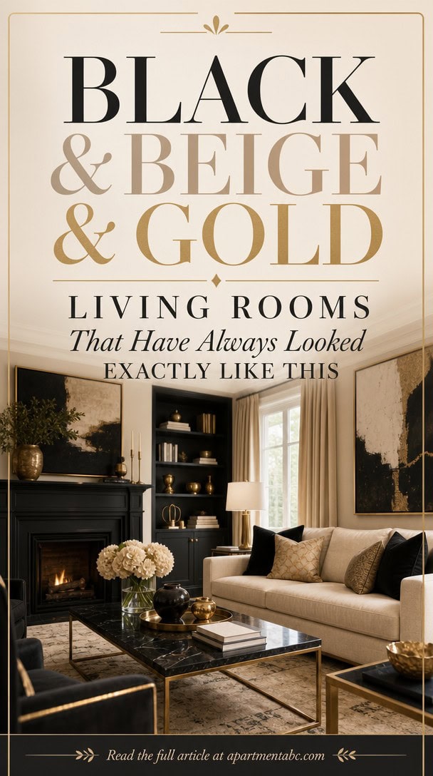 Black and Beige and Gold Living Rooms That Have Always Looked Exactly Like This
