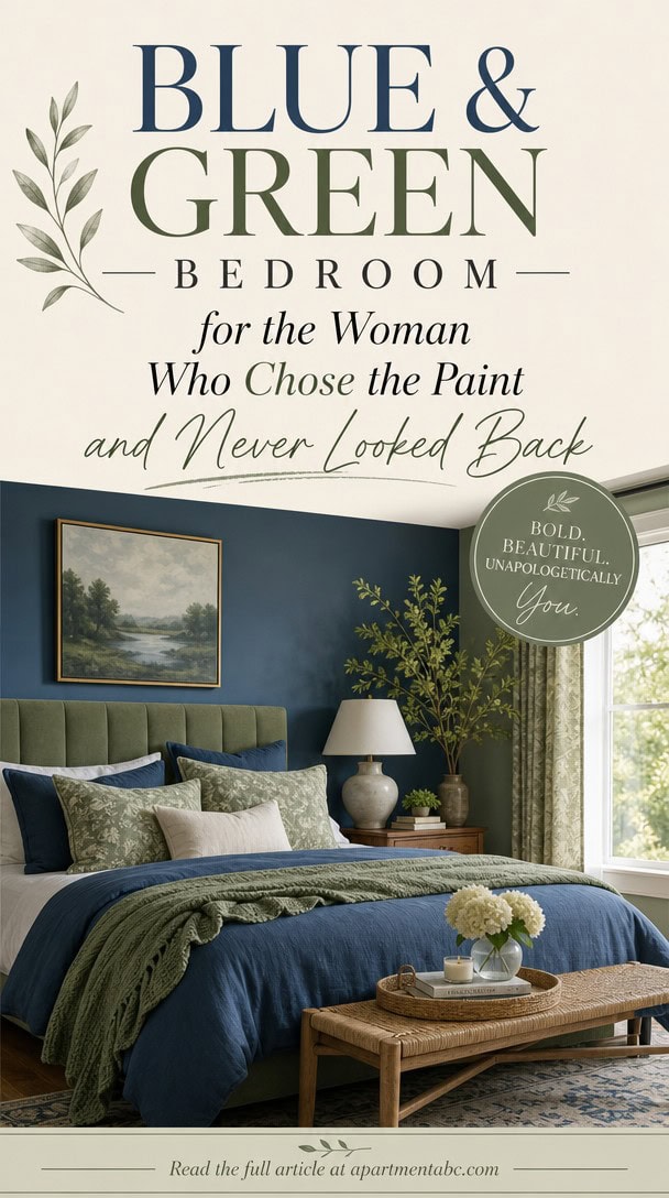 Blue and Green Bedroom for the Woman Who Chose the Paint and Never Looked Back