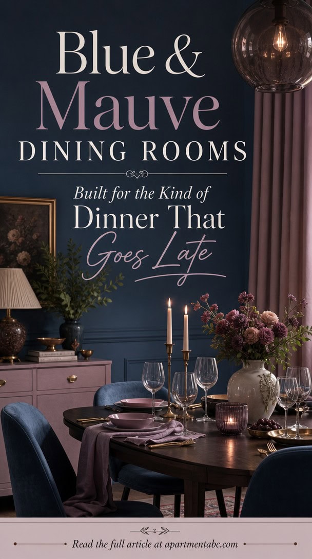Blue and Mauve Dining Rooms Built for the Kind of Dinner That Goes Late