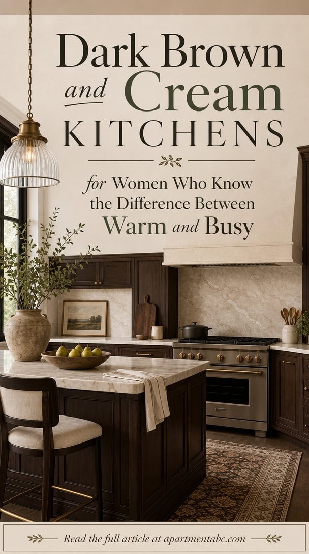 Dark Brown and Cream Kitchens for Women Who Know the Difference Between Warm and Busy