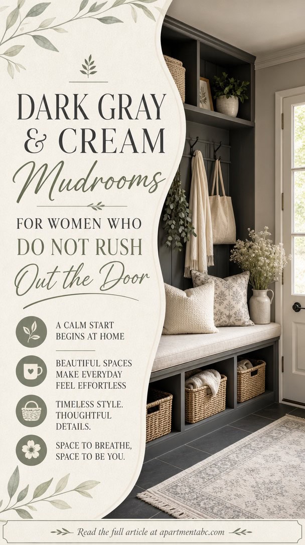 Dark Gray and Cream Mudrooms for Women Who Do Not Rush Out the Door