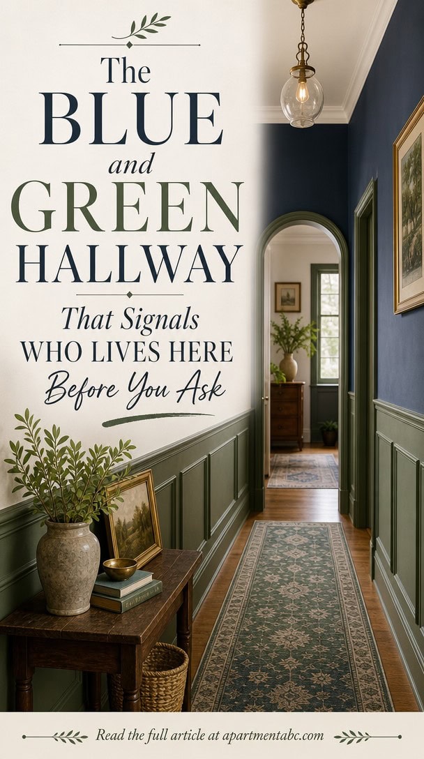 The Blue and Green Hallway That Signals Who Lives Here Before You Ask