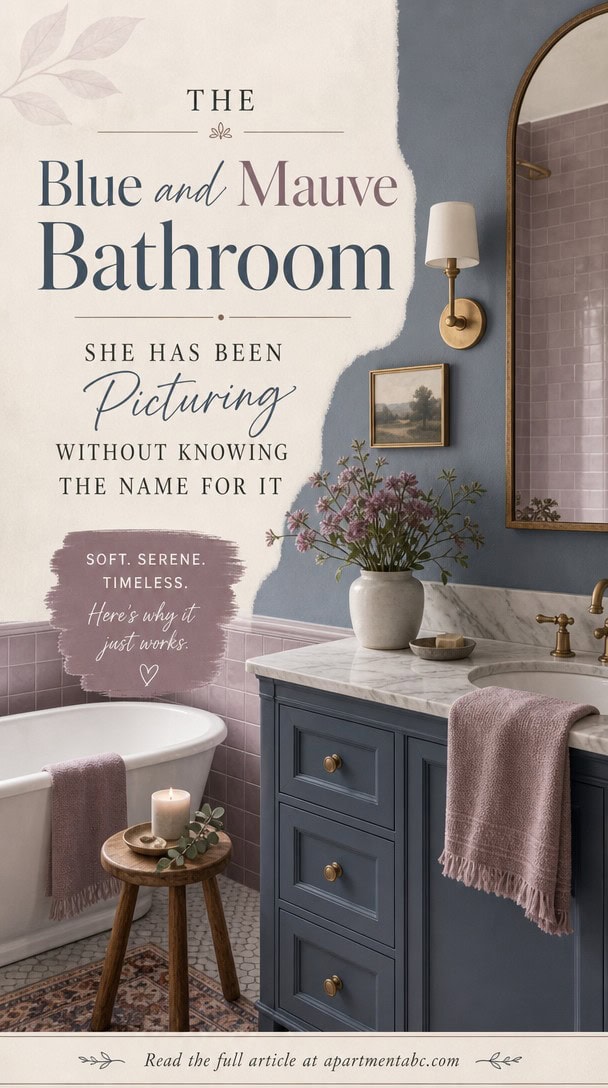 The Blue and Mauve Bathroom She Has Been Picturing Without Knowing the Name for It