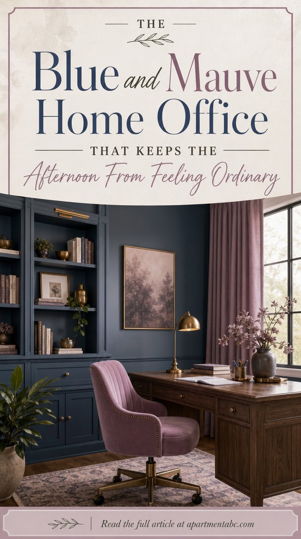The Blue and Mauve Home Office That Keeps the Afternoon From Feeling Ordinary