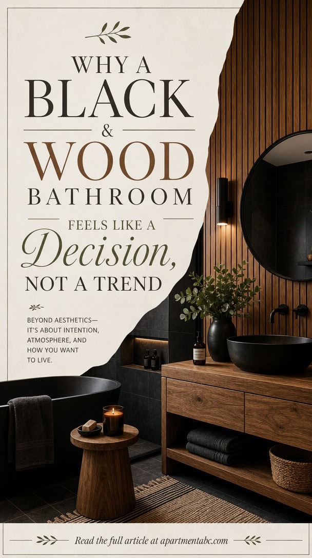 Why a Black and Wood Bathroom Feels Like a Decision, Not a Trend