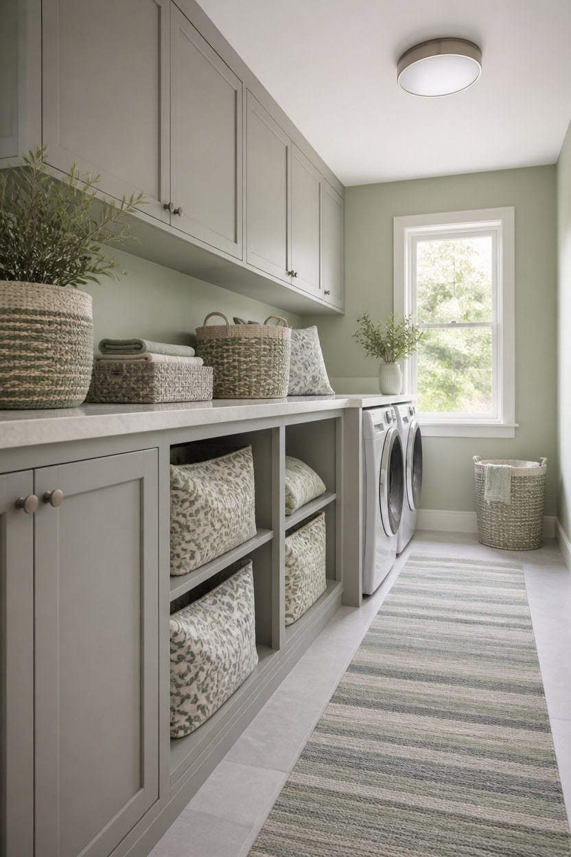 sage gray patterned laundry harmony