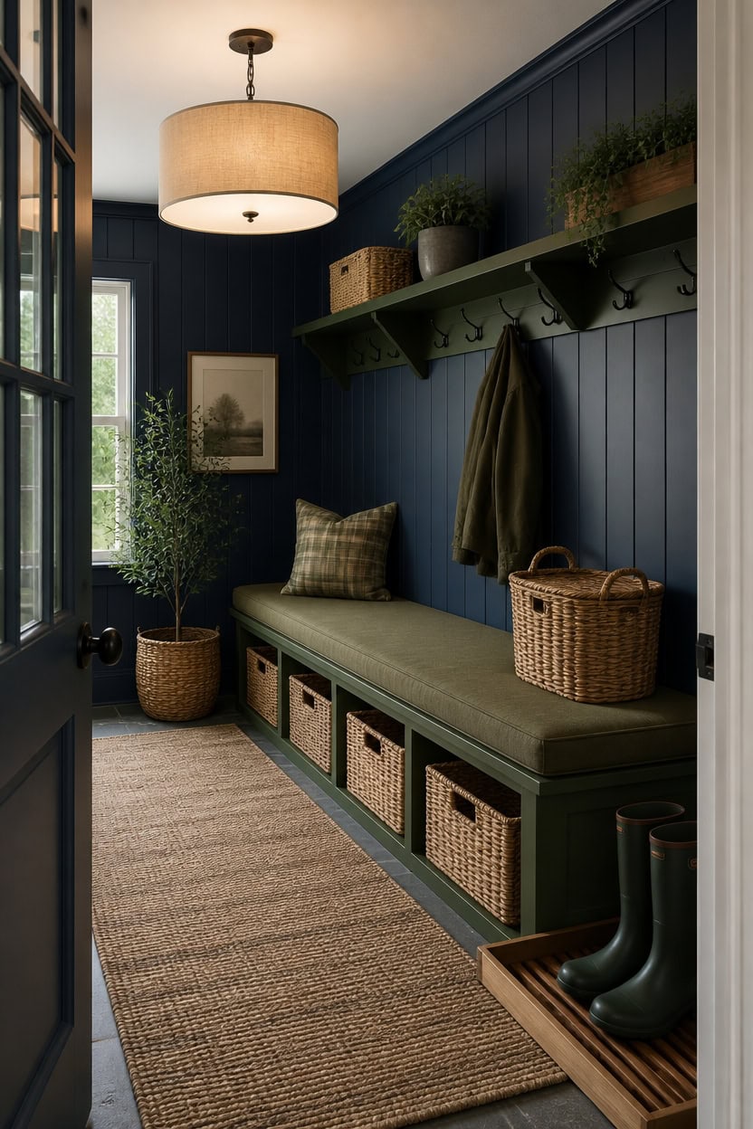 sealed seventeen inch green bench
