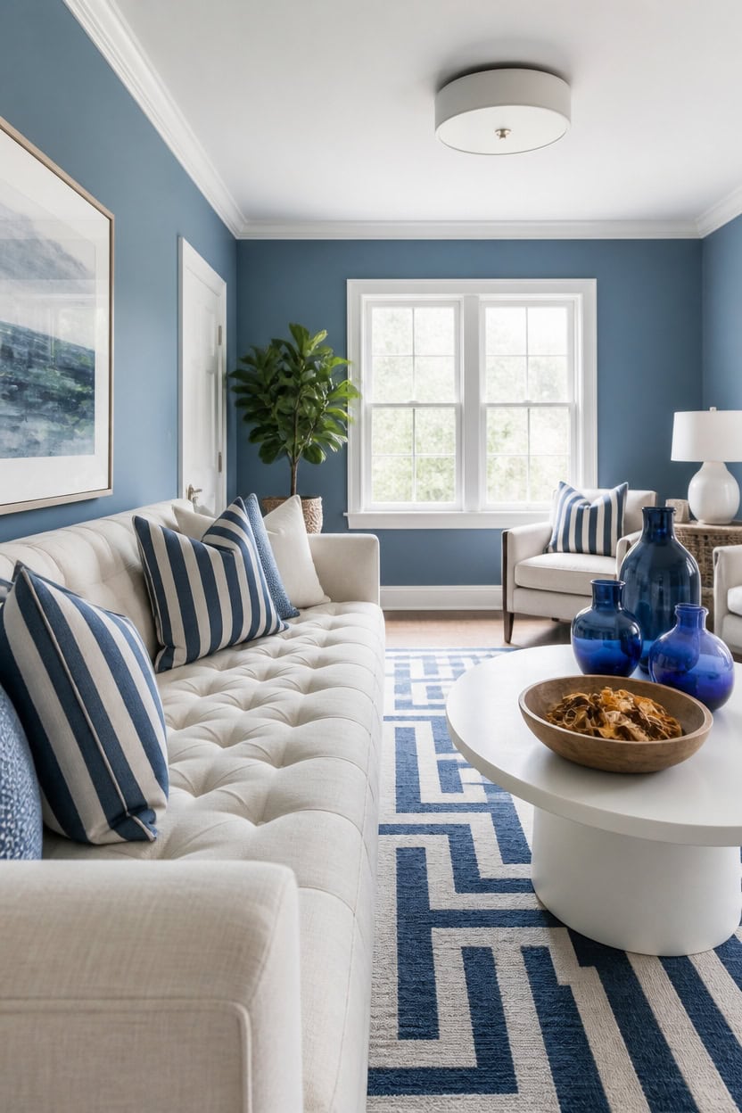 seaport blue accent styling