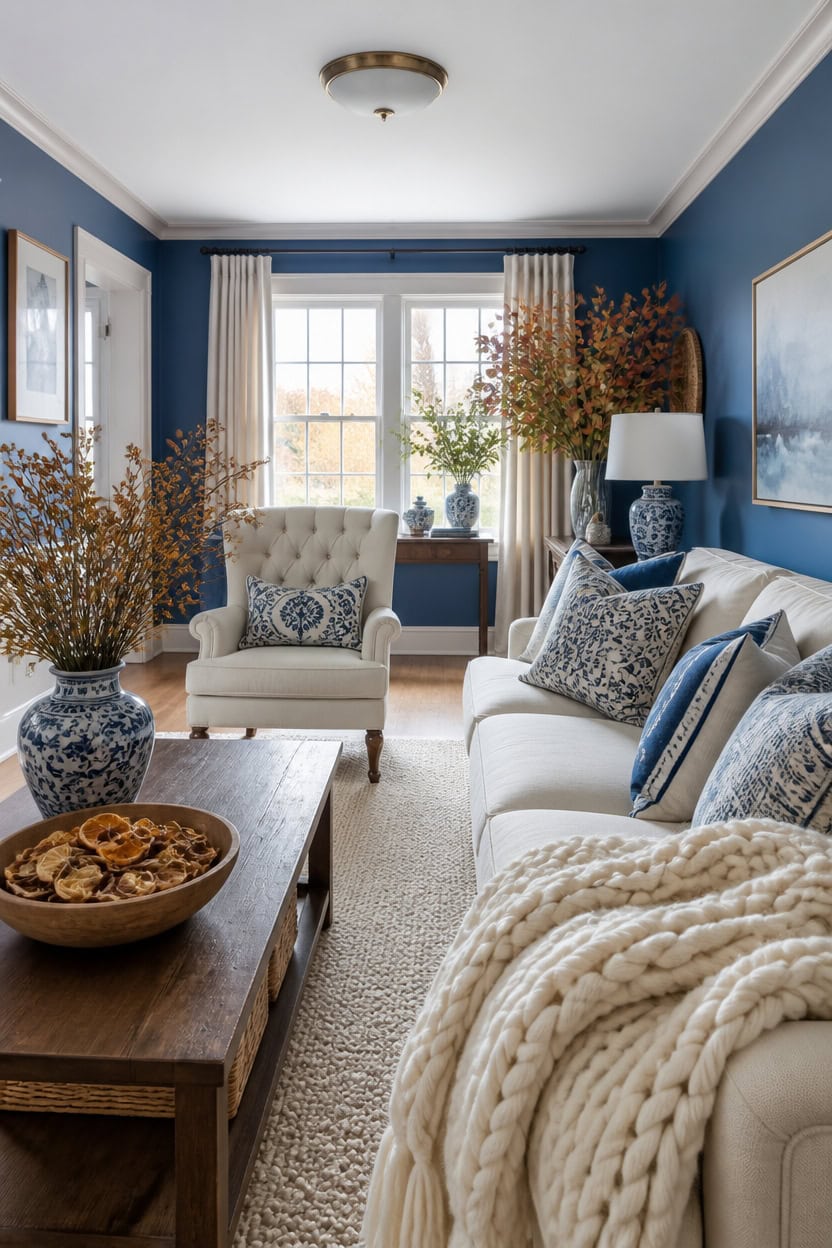 seasonal blue and white refresh