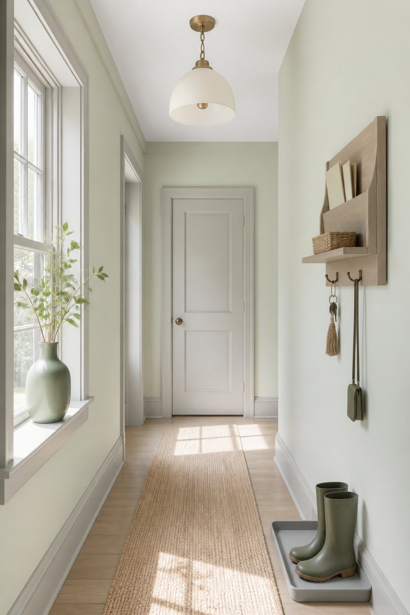 serene green hallway charm