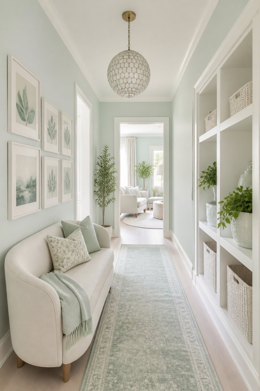 serene mint hallway continuity