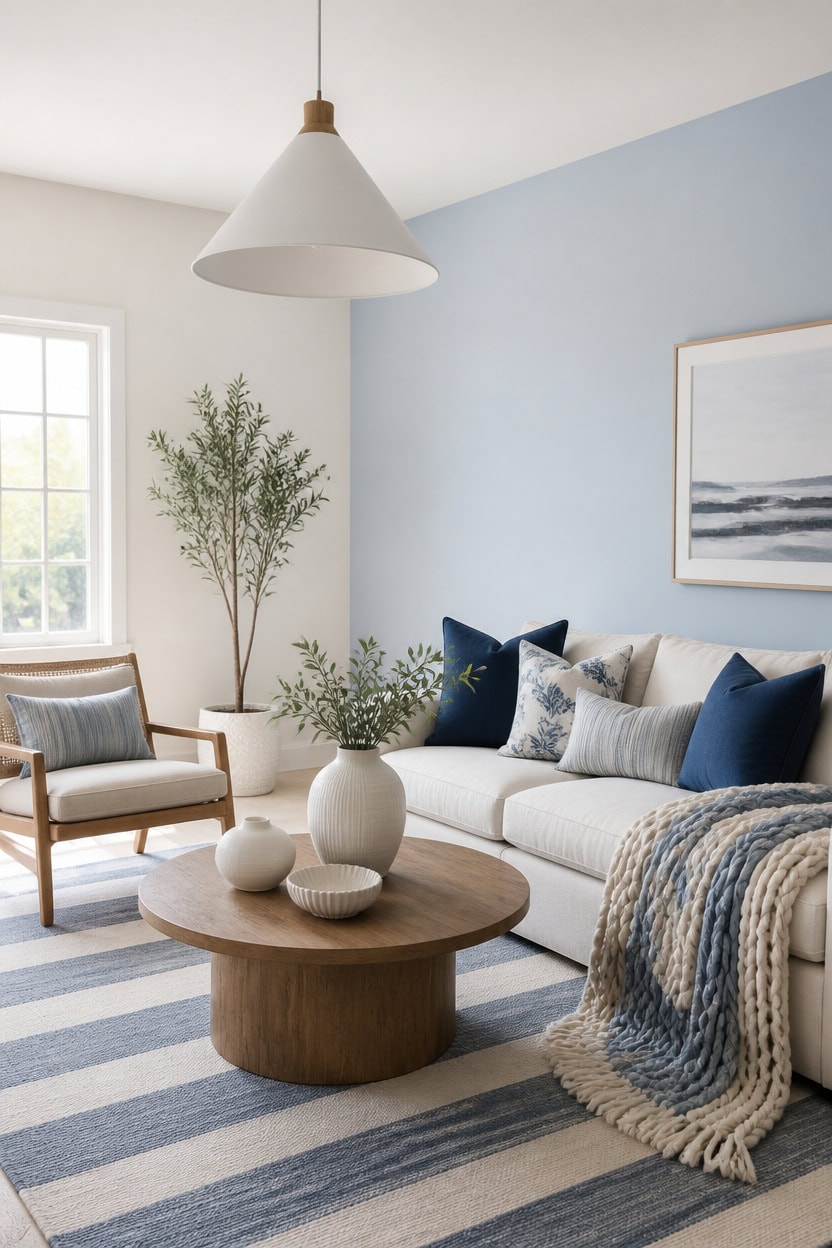 soft blue and white sanctuary