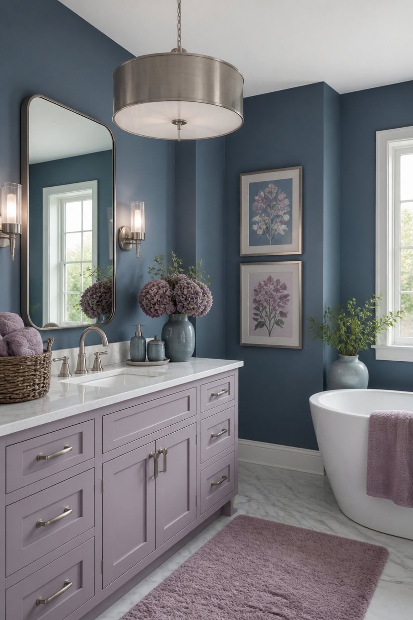 soft blue mauve serenity