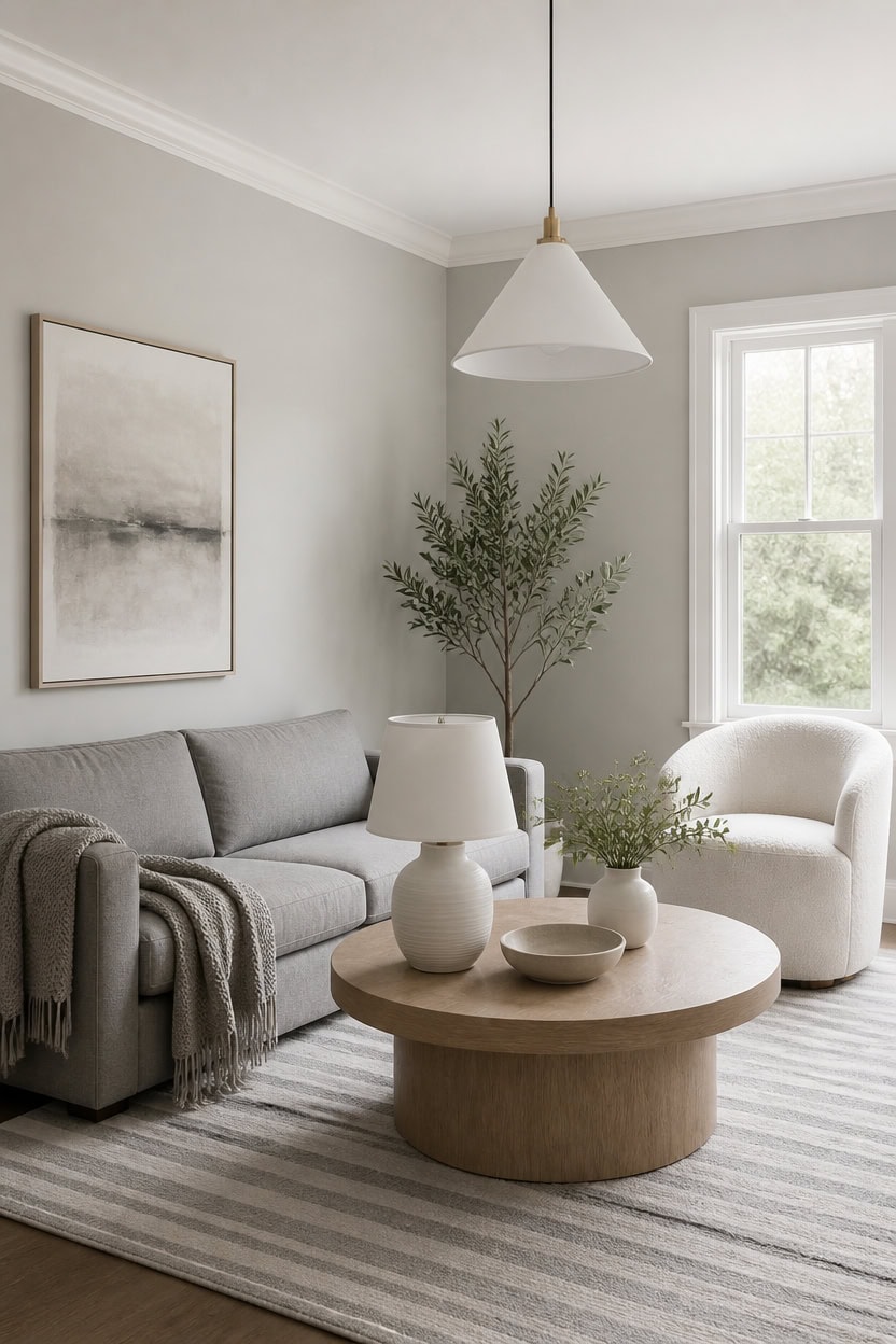 soft gray and white serenity
