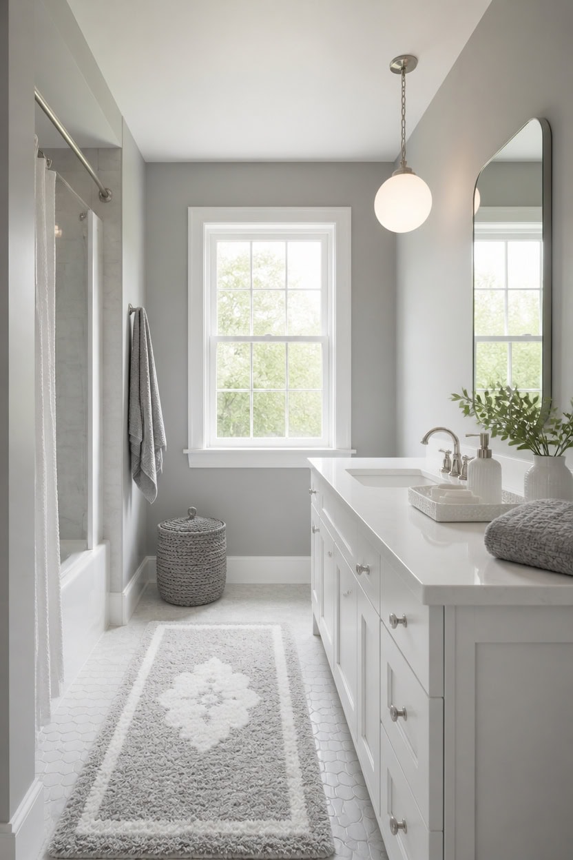 soft gray bathroom serenity