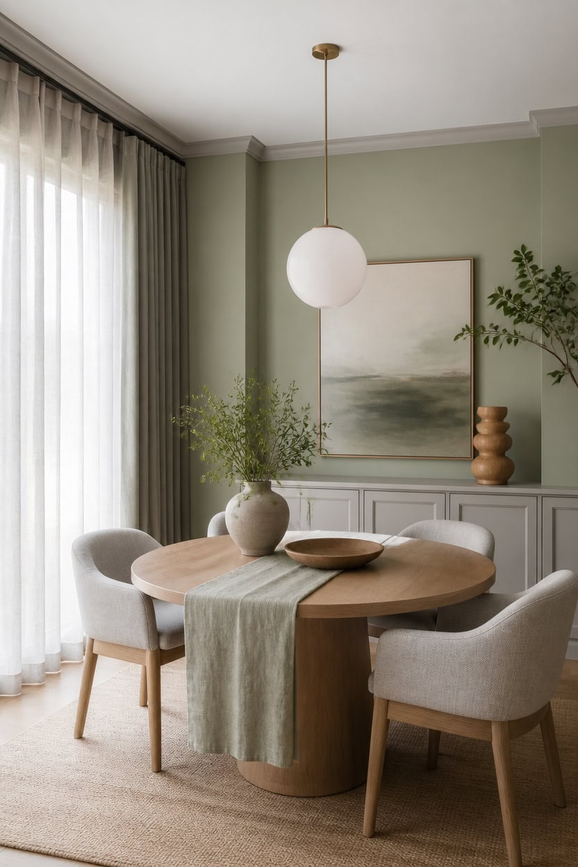 soft green cool gray warmth