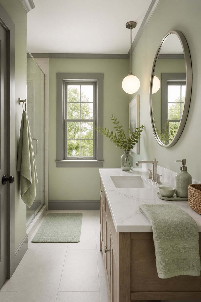 soft green gray accents