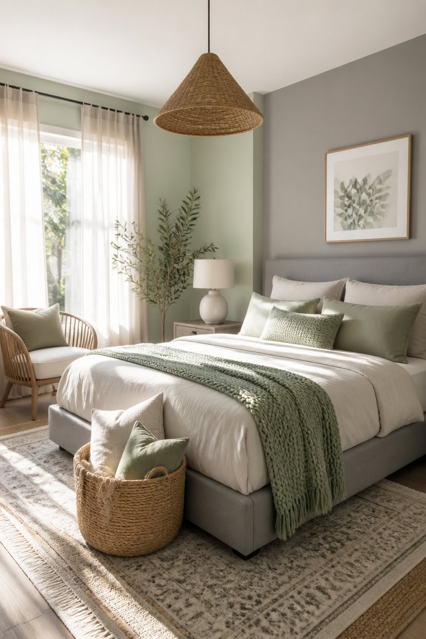 soft green gray contrast