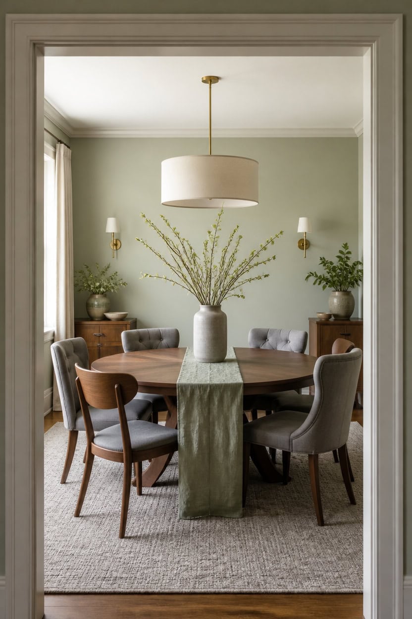soft green mixed chairs
