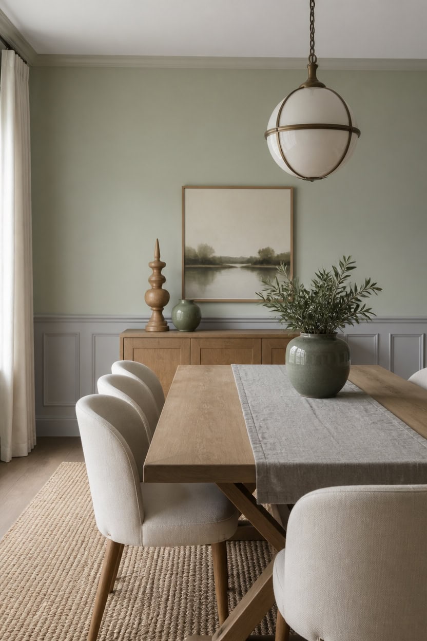 soft green muted gray elegance