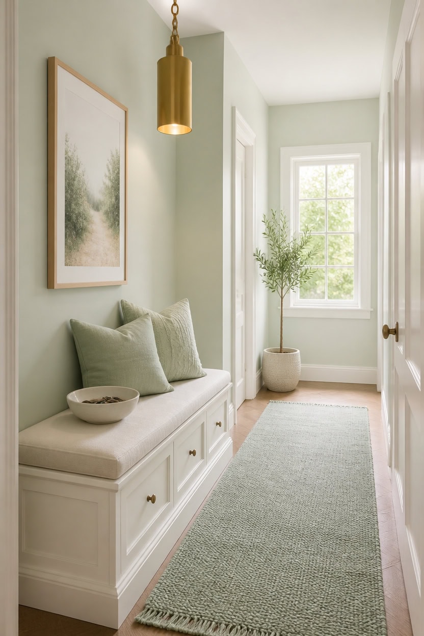 soft mint hallway refresh