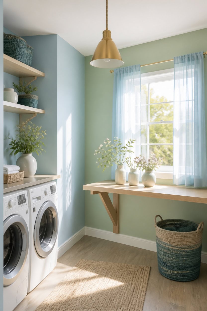 soft morning blue green interplay