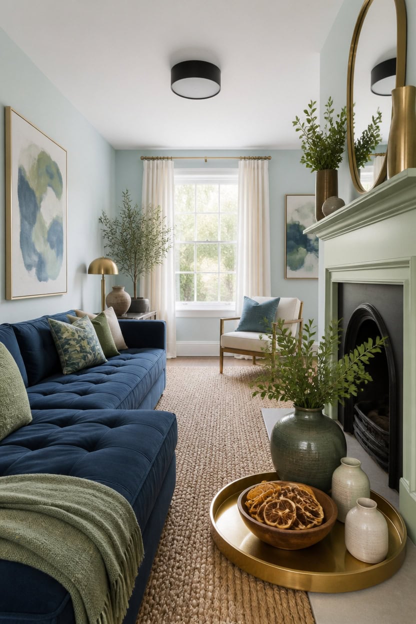 soft sky brass warmth